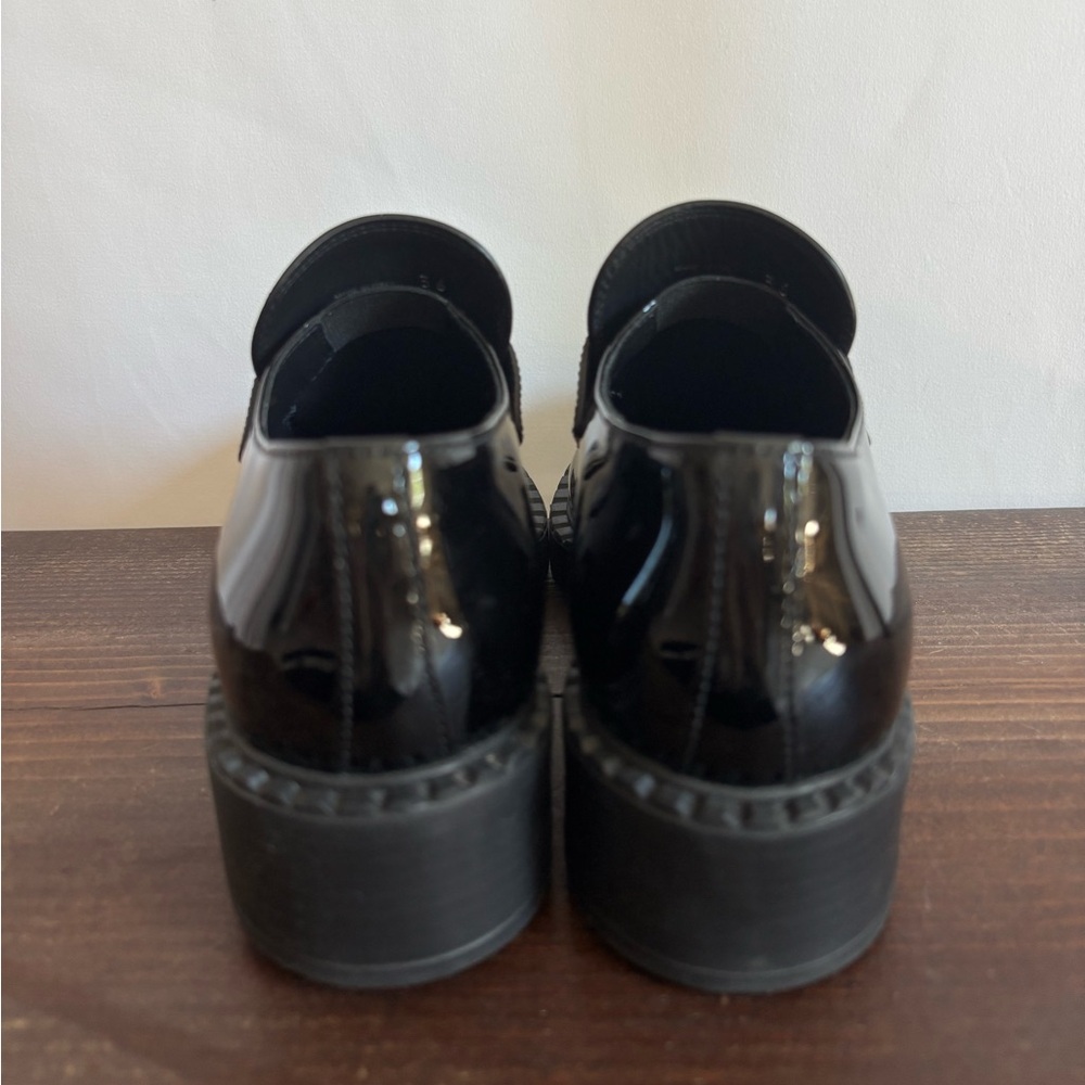 Prada Patent Leather Logo Loafers - Picture 4 of 9